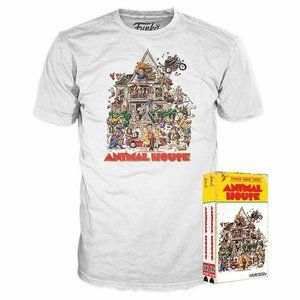 Funko ANIMAL HOUSE VHS Packaged 80s White T-Shirt